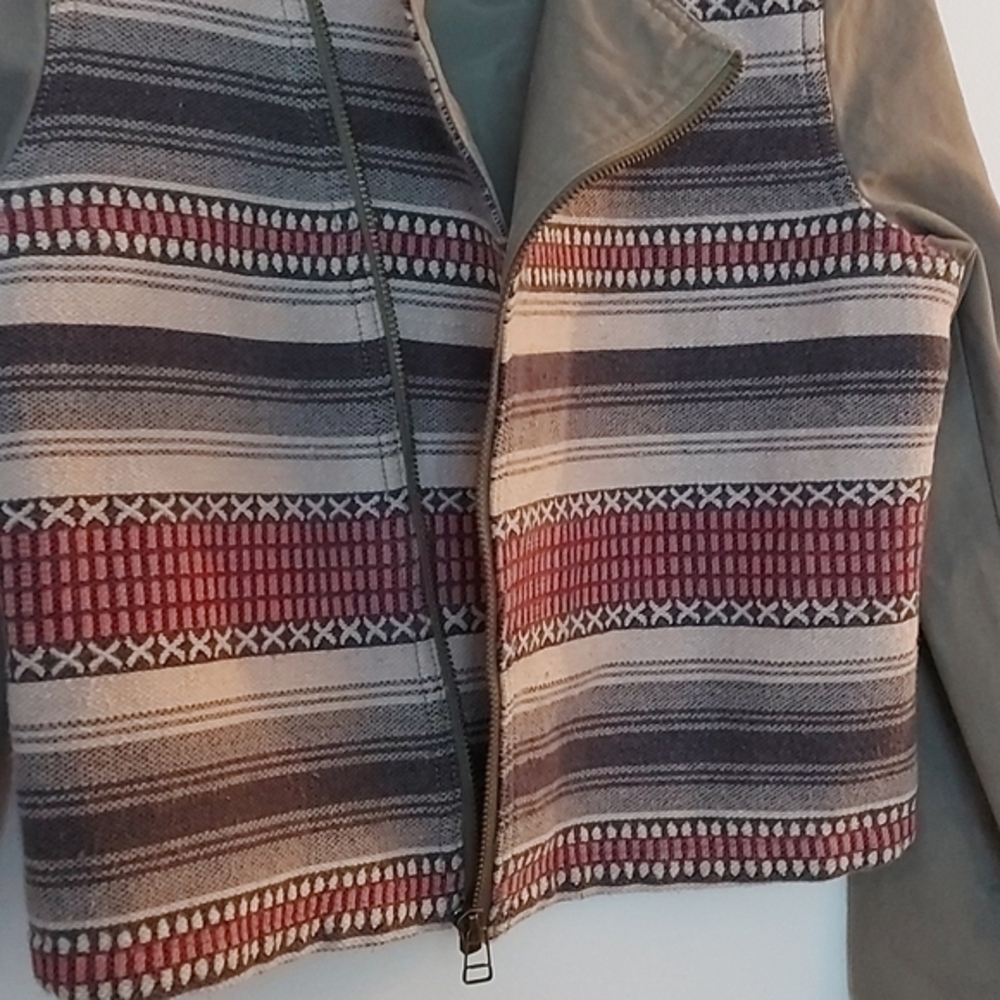NWOT American Eagle Asymmetrical Southwestern/Aztec Patterned Moto Jacke… - Picture 8 of 9